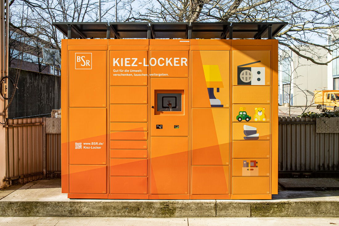 Kiez-Locker für die ganze Nachbarschaft: Hier lässt sich gut Erhaltenes weitergeben oder tauschen. © BSR