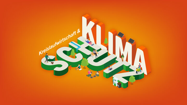 Illustration für den Kapitelslider "Kreislaufwirtschaft & Klimaschutz"