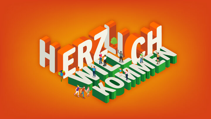 Illustration für den Kapitelslider "Herzlich Willkommen"